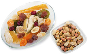 nuts and dried fruit