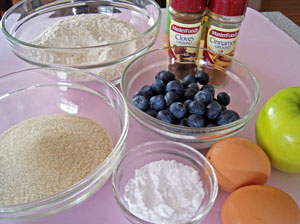 ingredients for apple muffins