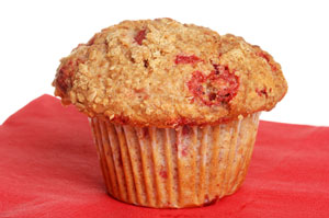 apple raspberry muffins