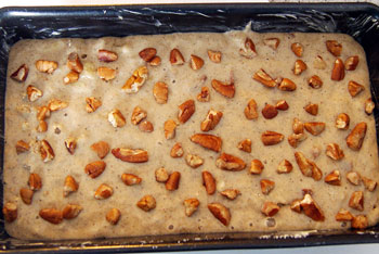 buckwheat banana loaf ready for oven