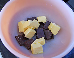 melting butter and chocolate