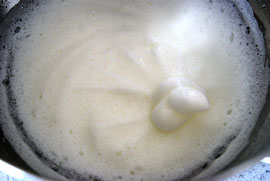 whisking egg whites