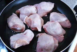 cooking chicken