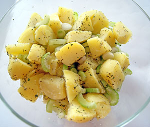 undressed potato salad