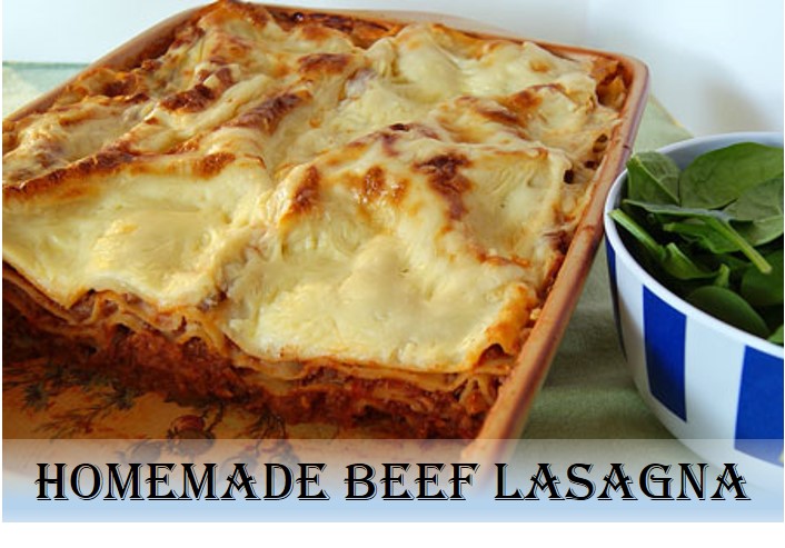 homemade beef lasagna