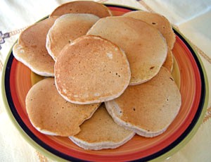 plate of buckwheat pancakes