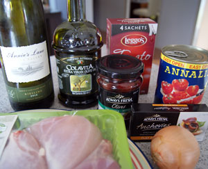 ingredients for chicken cacciatore