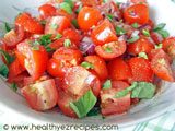 baby roma tomato basil salad