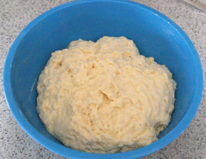 mixed muffin dough